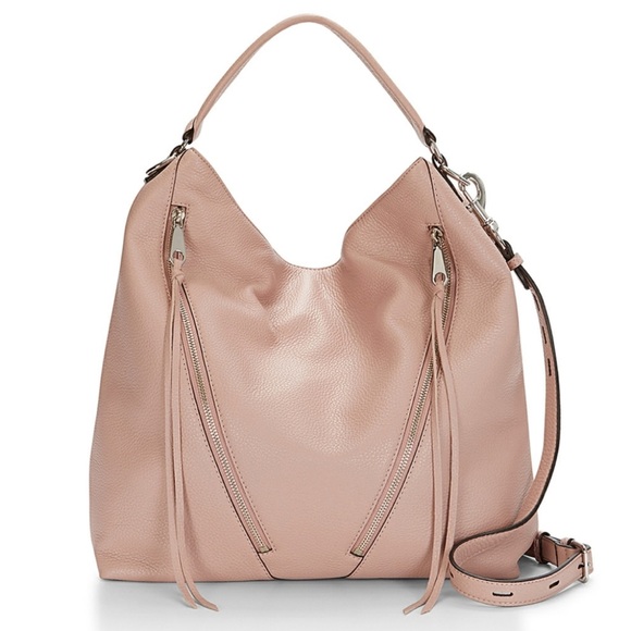 Rebecca Minkoff Moto Double Zip Hobo in Light Pink - Picture 1 of 11
